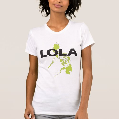 Lola with Philippines Map t_shirt