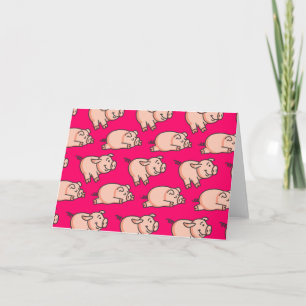 Lolailo 19 Oink Oink Letterpress Thank You Card