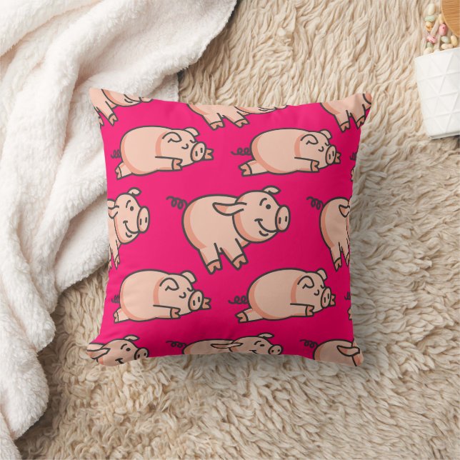 Lolailo 19 Oink Oink Throw Pillow (Blanket)