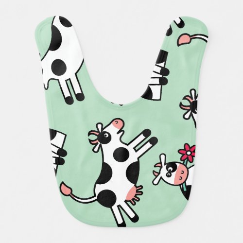 Lolailo 22 Flower Power Cow Baby Bib