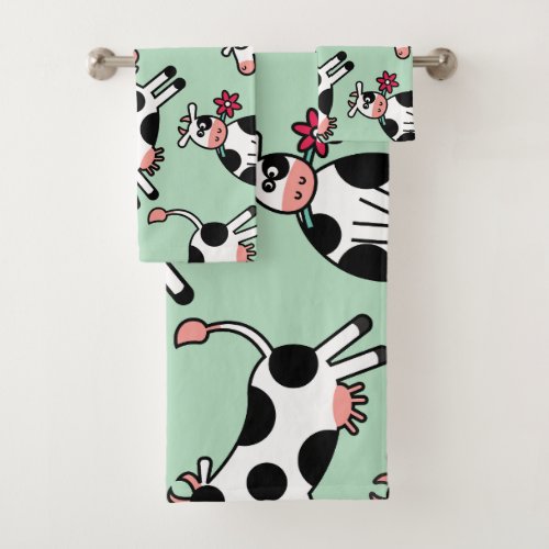 Lolailo 22 Flower Power Cow Bath Towel Set