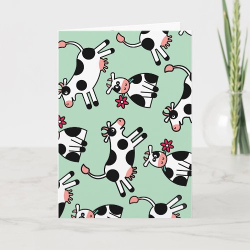 Lolailo 22 Flower Power Cow Card