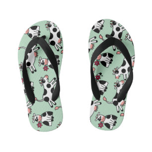 Lolailo 22 Flower Power Cow Kid's Flip Flops
