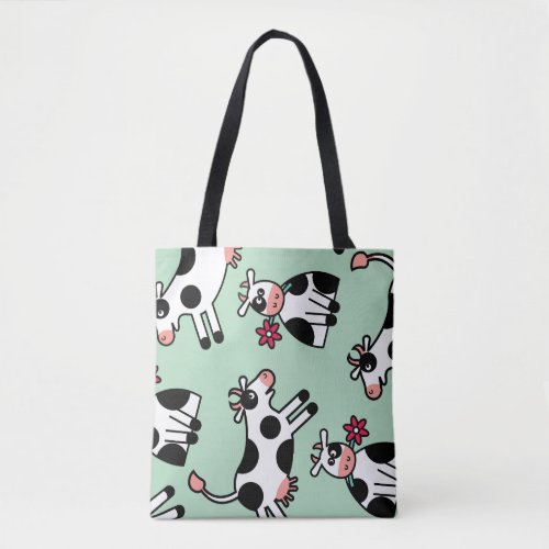 Lolailo 22 Flower Power Cow Tote Bag