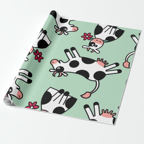 Lolailo 22 Flower Power Cow Wrapping Paper