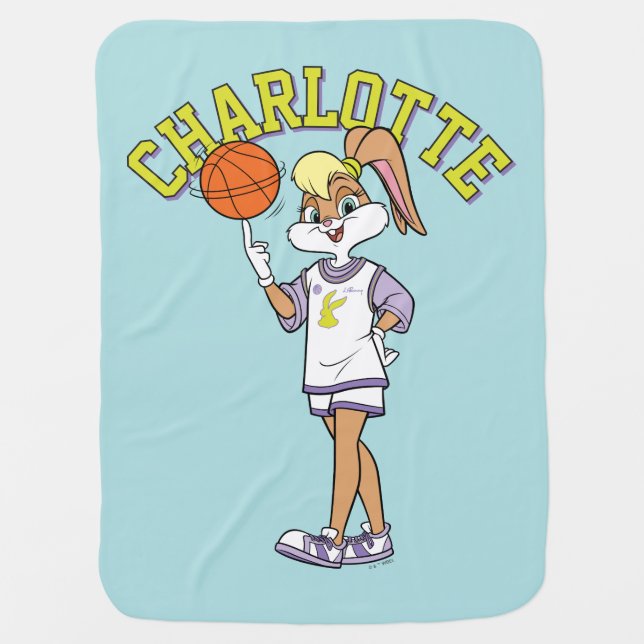 Lola's Basketball Spin Baby Blanket (Front)