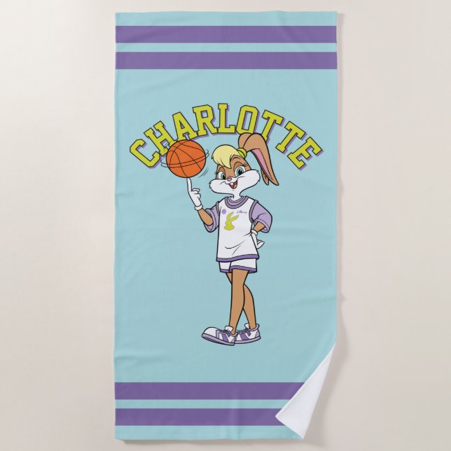 Lola's Basketball Spin Beach Towel (Front)