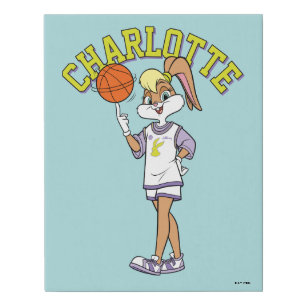 Lola's Basketball Spin Faux Canvas Print