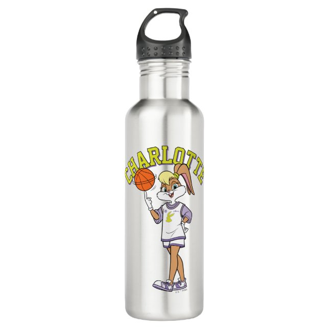 Lola's Basketball Spin Stainless Steel Water Bottle (Front)