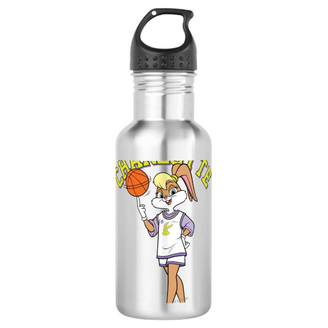 Lola's Basketball Spin Stainless Steel Water Bottle (Front)