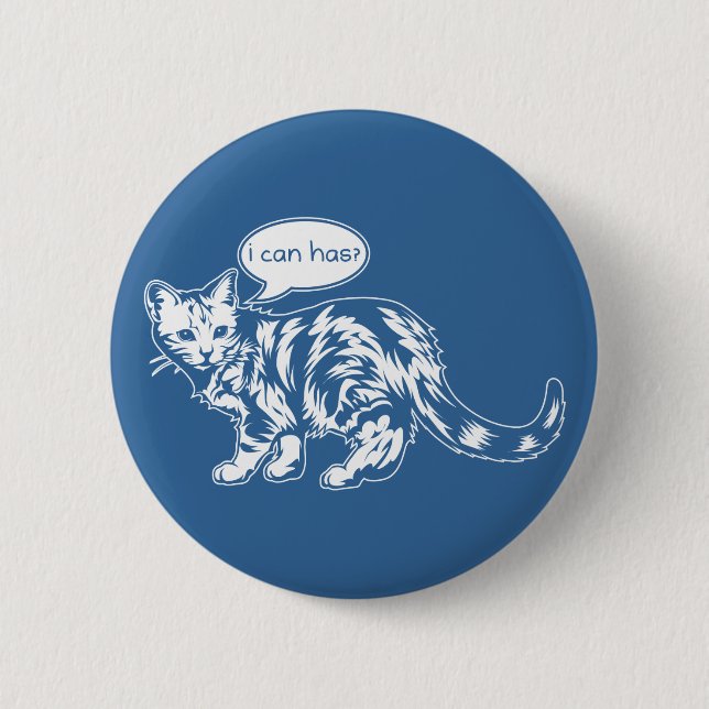 lolcat - i can has? button (Front)