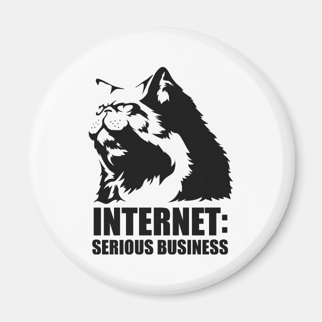 lolcat the internet is serious business magnet (Front)