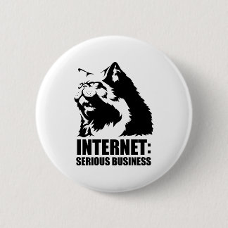 lolcat the internet is serious business pinback button