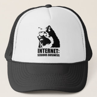 lolcat the internet is serious business trucker hat
