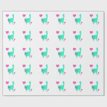 Lolita Dream Cat Wrapping Paper - Hand-Drawn