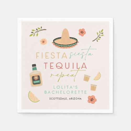 LOLITA Fiesta Siesta Tequila Bachelorette Food Napkins