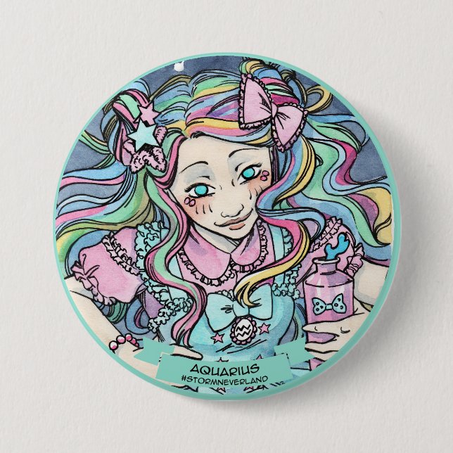 Lolita Zodiac Pinback Button (Front)