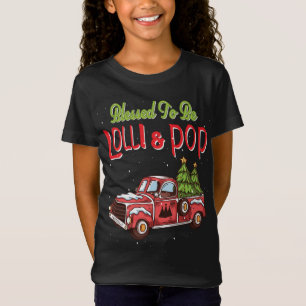 Lolli And Pop Christmas Pajama Grandparents Grandm T-Shirt