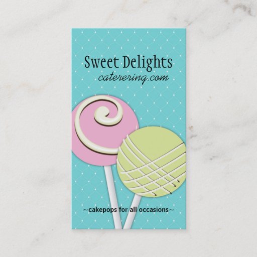 Customizable Lolli Cakes Business Cards