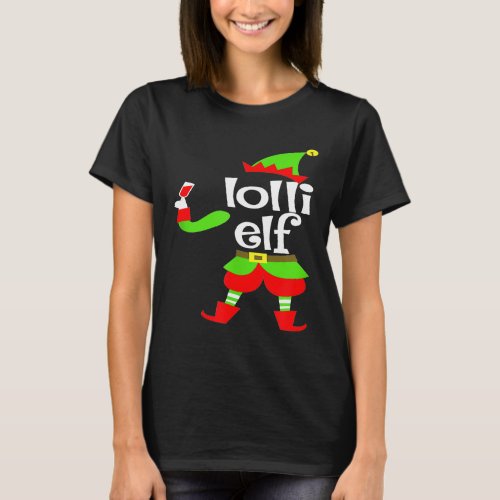 Lolli Elf Wine  Christmas Xmas Filipino Grandma T_Shirt