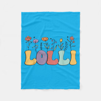 Lolli Gifts Women Wildflower Floral Lolli Grandma Fleece Blanket