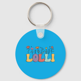 Lolli Gifts Women Wildflower Floral Lolli Grandma Keychain