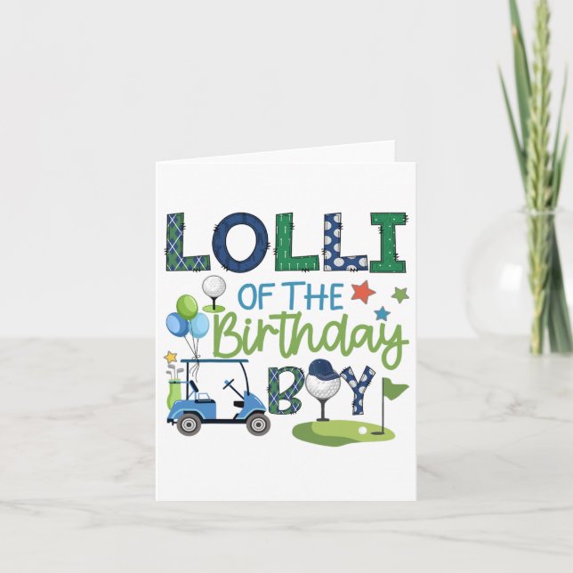 Lolli Of The Birthday Boy Hole In One Golf Sport  Card (Front)