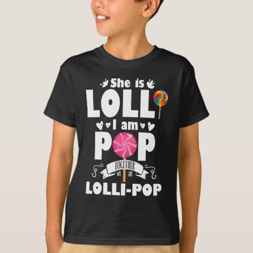 Lolli Pop Cute Grandchild Grandparents Candy T_Shirt