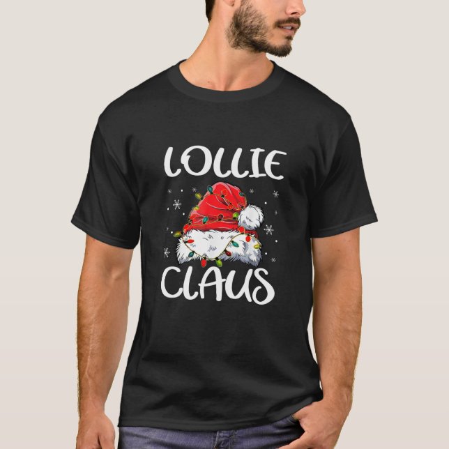 Lollie Claus Christmas Pajama Family Matching Xmas T-Shirt (Front)