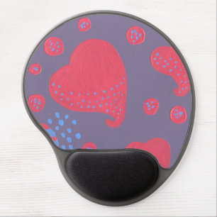 lollipop attacked by hearts gel mouse pad