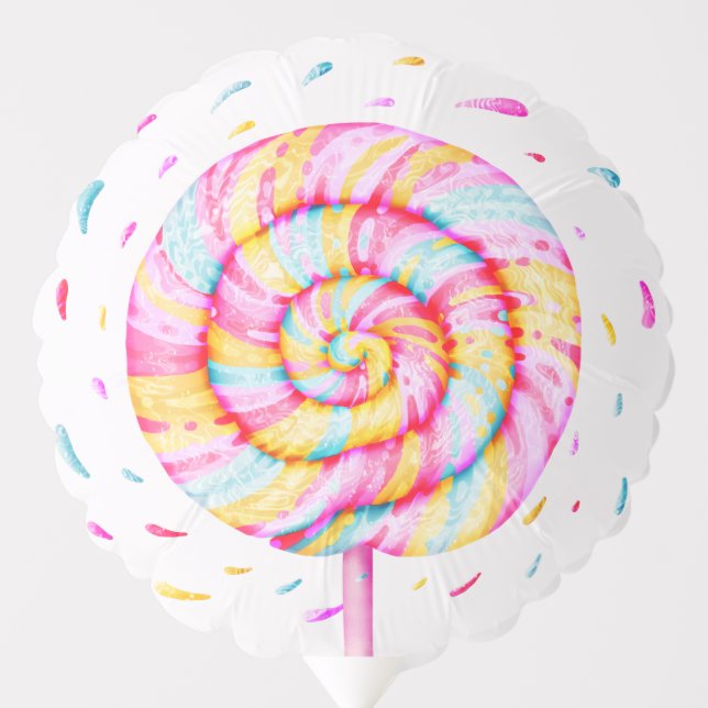 Lollipop Candy Caramel Drops Two Sweet Birthday Balloon (Front)