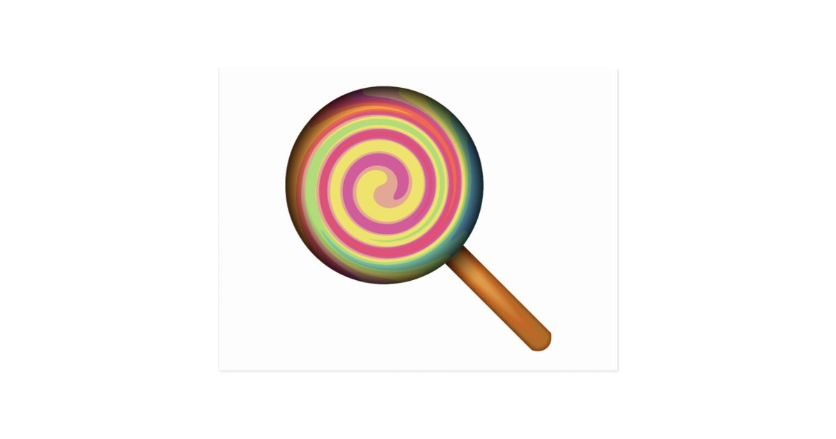 Lollipop Candy Emoji Postcard