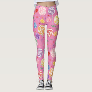 Lollipop Candy Pattern Colorful Leggings