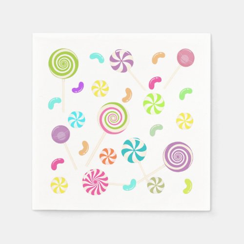 Lollipop Candy Pattern Paper Napkins