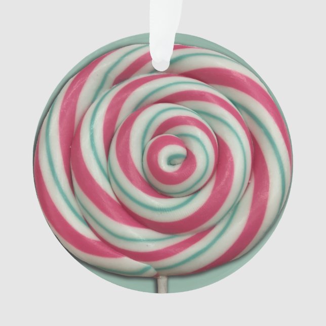 Lollipop Candy Swirl Ornament (Front)