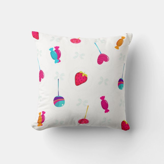 Lollipop Candy   Throw Pillow (Front)