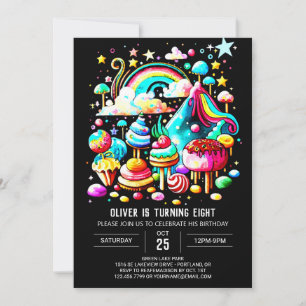 Lollipop Candyland Birthday Invitation