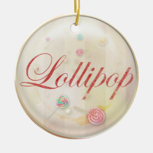 Lollipop Ceramic Ornament