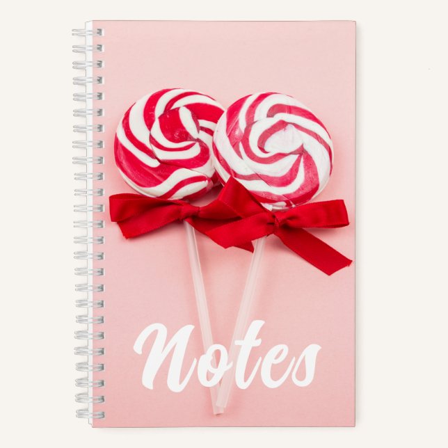 Lollipop Cute Pink  Notebook (Front)