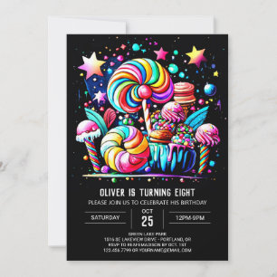 Lollipop Fantasy Birthday Invitation