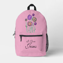 Lollipop Floral Graphic I Love Jesus Pink