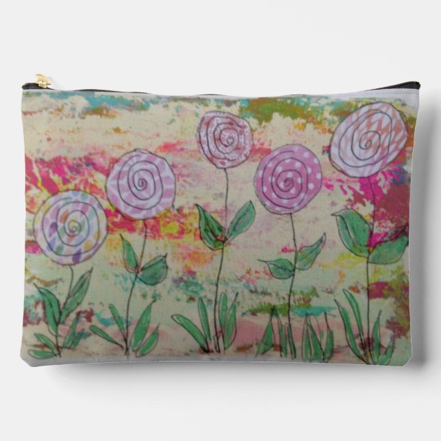 Lollipop Flowers Accessory Pouch (Front)