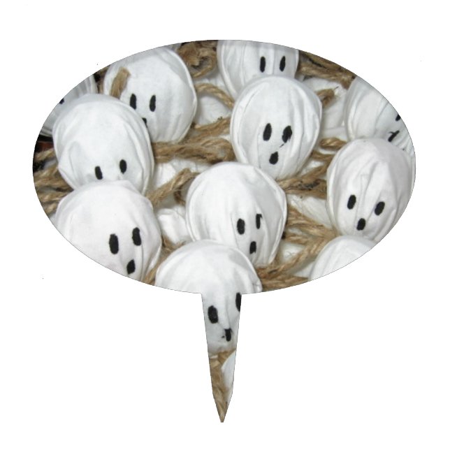 Lollipop Ghosts Cake Topper (Front)