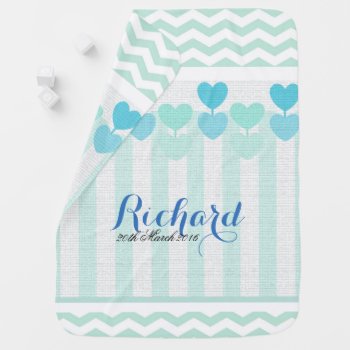 Lollipop  Hearts Blue Baby Blanket by visionsoflife at Zazzle