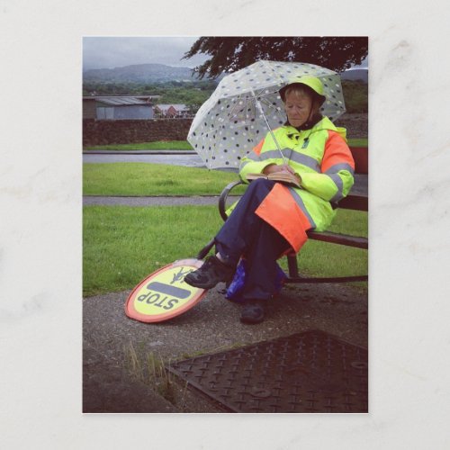 Lollipop Lady Postcard