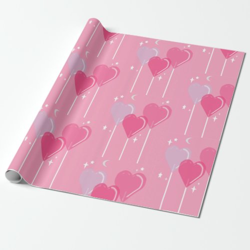 lollipop love wrapping paper