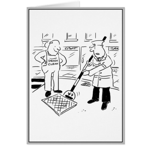 Lollipop Man Helps with Drain Cleaning Cards (Front)