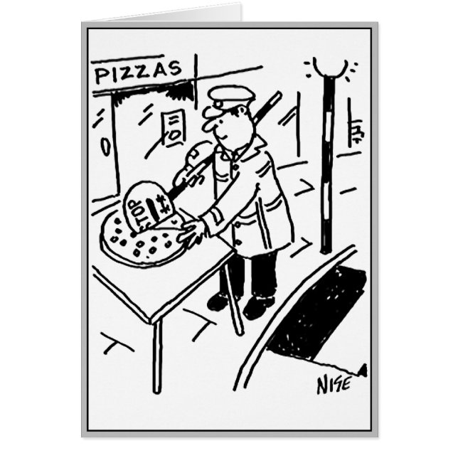 Lollipop Man is Slicing a Pizza Cards (Front)