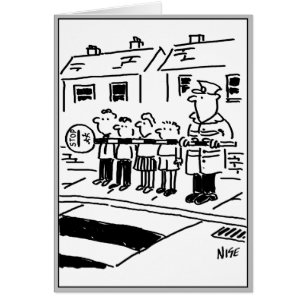 Lollipop Man Uses Lollipop as Restraining Barrier Cards