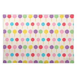 Lollipop pattern cloth placemat